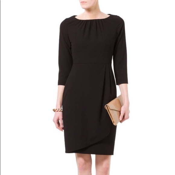 LK Bennett London alo panel black long sleeve dress size 2 - Picture 1 of 12